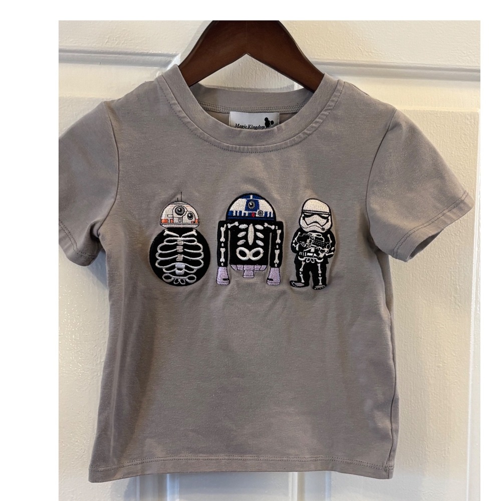 Magic Kingdom Boutique Kids Gray Star Wars Skeleton Stormtrooper Tee 3T
